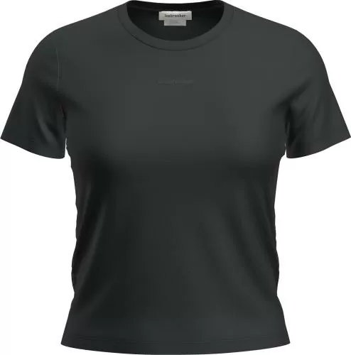 Icebreaker Women Merino 200 Tech Lite SS Crop Slim Tee - black