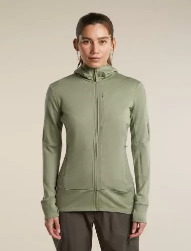Icebreaker Women Merino Mer 260 Quantum IV LS Zip Ho - lichen