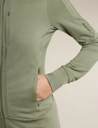 Icebreaker Women Merino Mer 260 Quantum IV LS Zip Ho - lichen