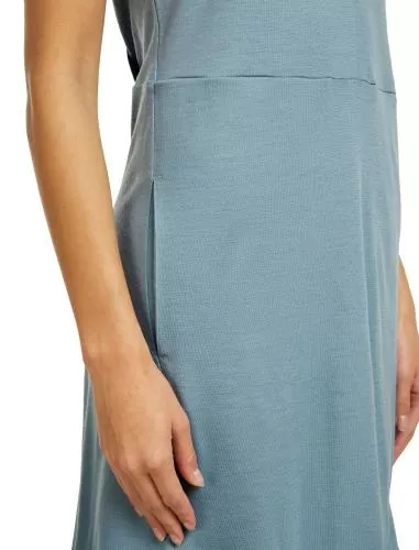 Icebreaker Women Merino 200 Granary Sleeveless V Neck Dress - flint blue