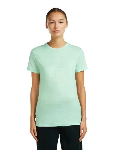 Icebreaker Women Merino 150 Tech Lite SS Tee Hike Path - mint