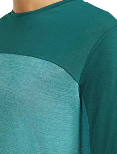 Icebreaker Women Merino Blend 125 Cool-Lite Sphere LS Tee Colour Block - tidaltalhthr
