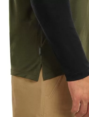Icebreaker Men Merino Blend 125 Cool-Lite Sphere LS Tee Colour Block - dk loden