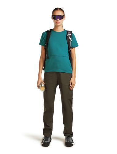 Icebreaker Women Merino 200 Waffle Elevation SS Tee - tidal teal