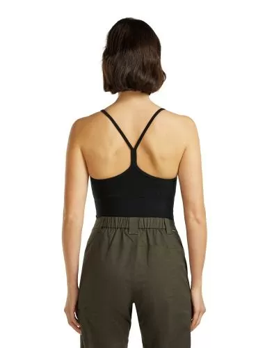 Icebreaker Women Merino Blend 260 Seamless Rib Strappy Tank - black