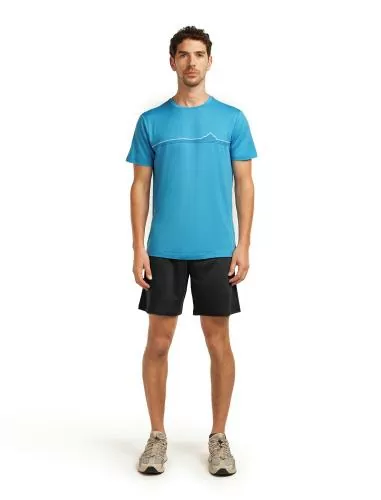 Icebreaker Men Merino 150 Tech Lite SS Tee Range Stripes - arctic