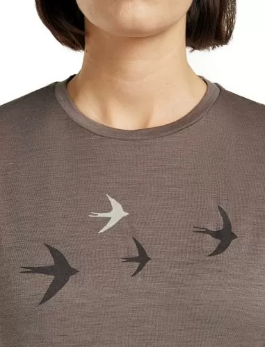 Icebreaker Women Merino 150 Tech Lite SS Tee Bird Transit - porcini