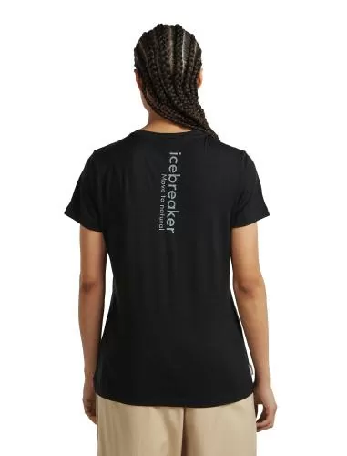 Icebreaker Women Merino 150 Tech Lite SS Tee IB Angle - black