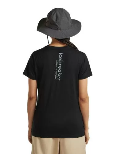 Icebreaker Women Merino 150 Tech Lite SS Tee IB Angle - black