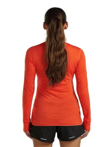 Icebreaker Women Merino Blend 200 RealFleece Descender LS Half Zip - fervid
