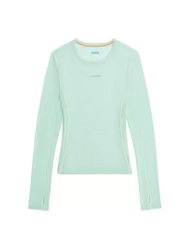 Icebreaker Women Merino Blend 75 Cool-Lite Featherlight LS Crewe - mint