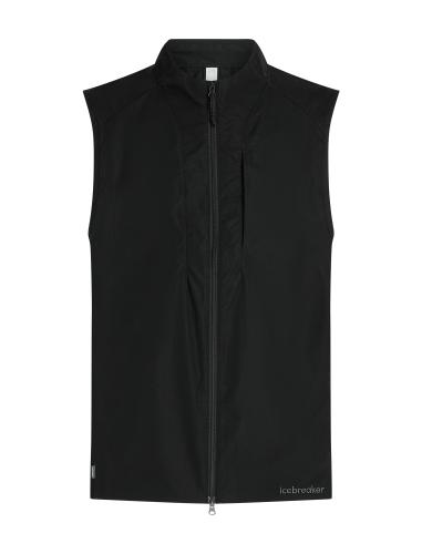 Icebreaker Men Shell+ Cotton Elevation Windbreaker Vest - black