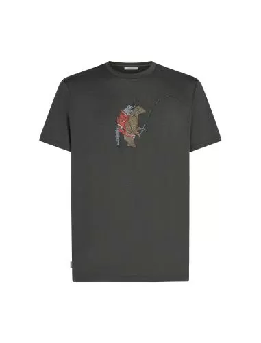 Icebreaker Men Merino 150 Tech Lite SS Tee Bear Catch - obsidian