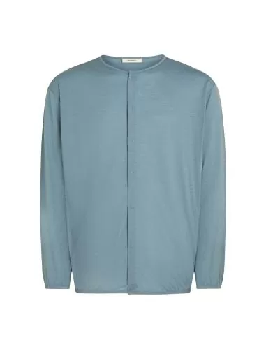 Icebreaker Unisex Merino 150 Round Neck Cardigan - flint blue