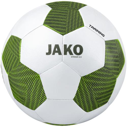 Jako Trainingsball Striker 2.0 - weiß/khaki/neongrün (Grösse: 3)