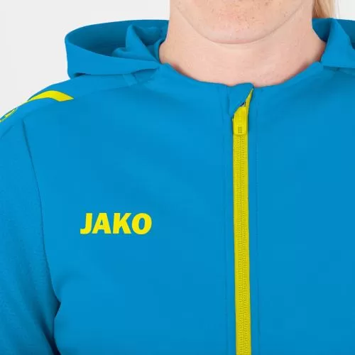 Jako Kinder Trainingsjacke Challenge mit Kapuze - JAKO blau/neongelb 