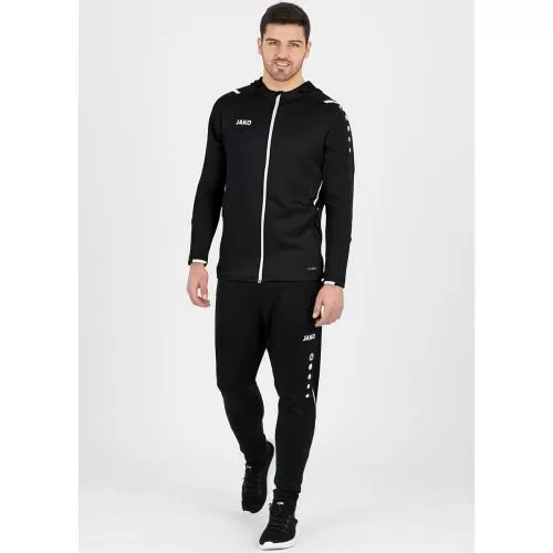 Jako Kinder Trainingsjacke Challenge mit Kapuze - schwarz/weiß