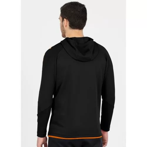 Jako Children Hooded Jacket Challenge - black/neon orange