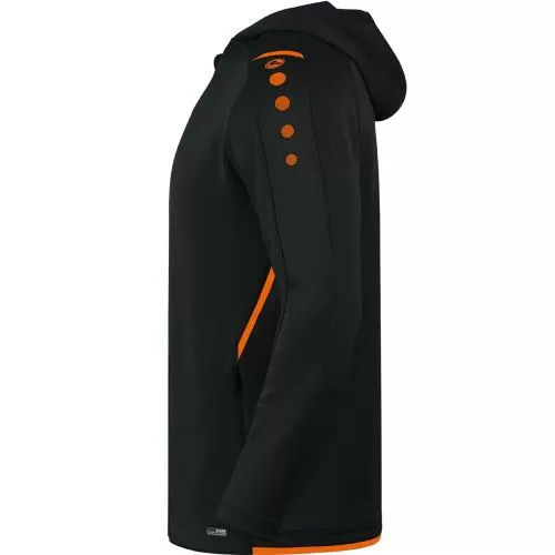 Jako Hooded Jacket Challenge - black/neon orange