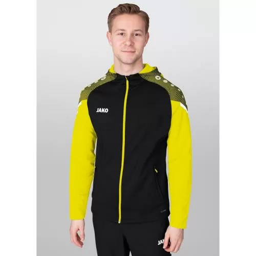 Jako Hooded Jacket Performance - black/soft yellow