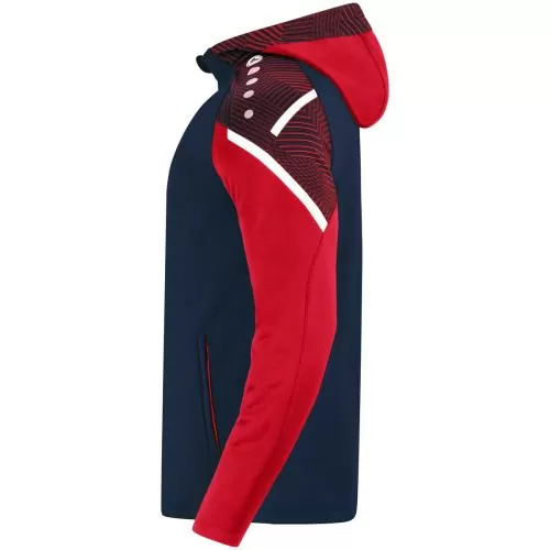 Jako Children Hooded Jacket Performance - seablue/red