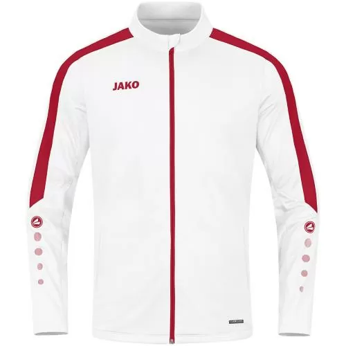 Jako Polyester Jacket Power - white/red