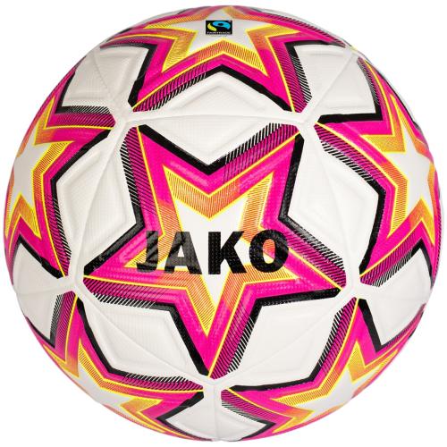 Einzelstück Jako Trainingsball World - weiss/pink/schwarz (Grösse: 5)