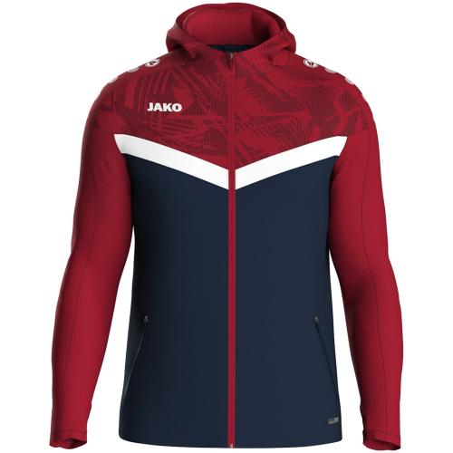 Jako Kapuzenjacke Iconic - marine/chili rot (Grösse: 4XL)