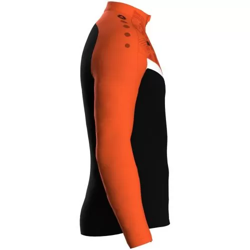 Jako Children Zip top Iconic - black/neon orange