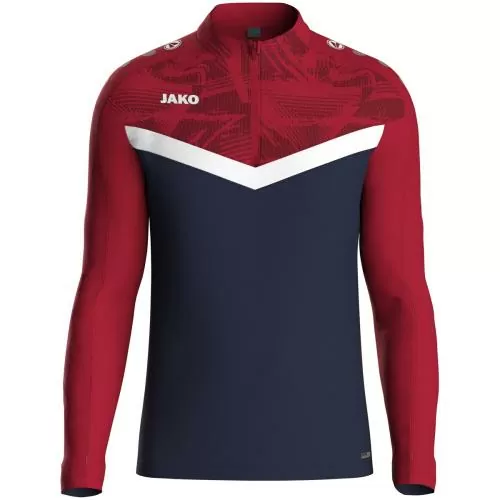 Jako Children Zip top Iconic - seablue/chili red