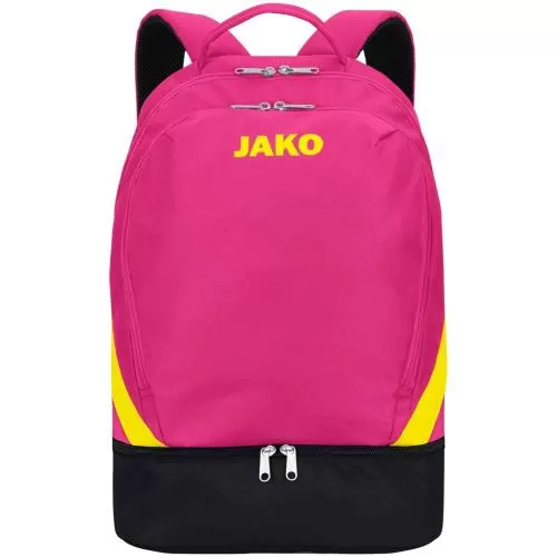Jako backpack Iconic - pink/black/neon yellow