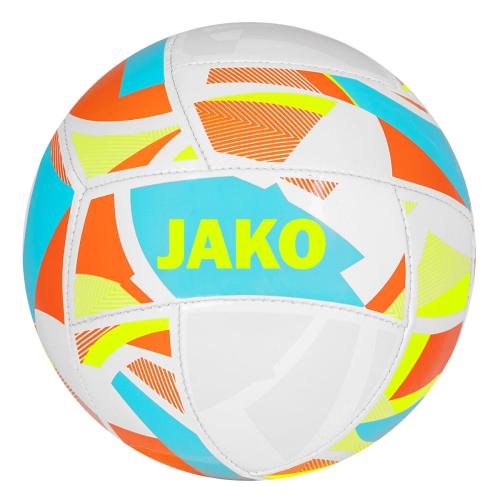 Jako Mini ball Iconic - white/cyan/neon yellow