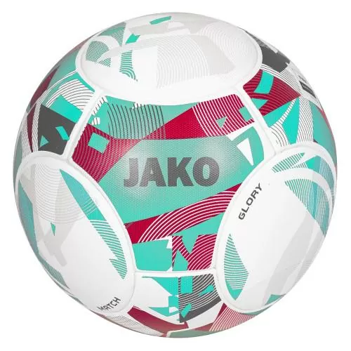 Jako Match ball Glory - white/rubine red/cool gray