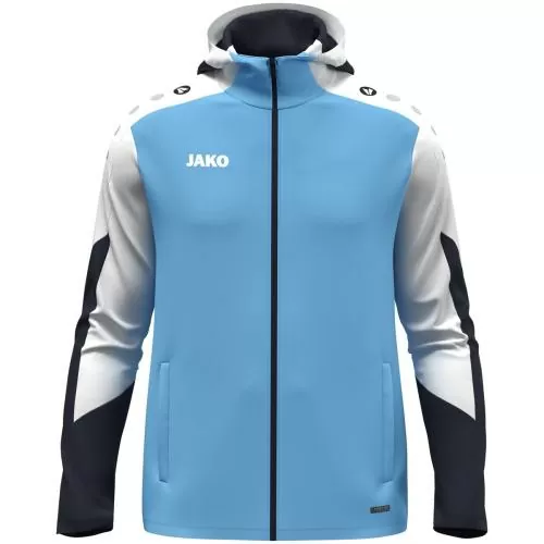 Jako Hooded jacket Dynamic - skyblue/white/seablue
