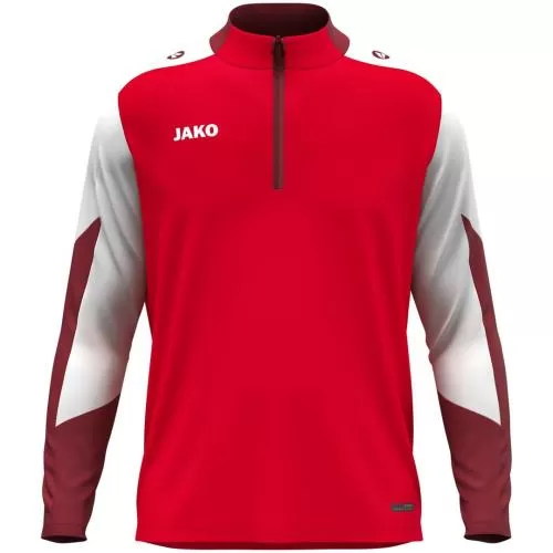 Jako Ziptop Dynamic - rot/weiß/dunkelrot