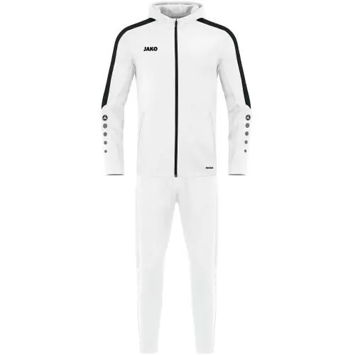 Jako Kinder Trainingsanzug Polyester Power mit Kapuze - weiß
