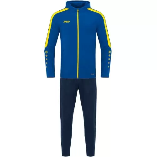 Jako Children Polyester tracksuit Power with hood - royal/citro