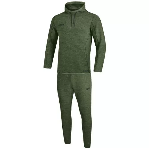Jako Leisure suit Premium Basics with hooded sweater - khaki melange
