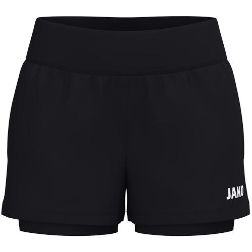 Jako 2-in-1 Short One Damen - schwarz