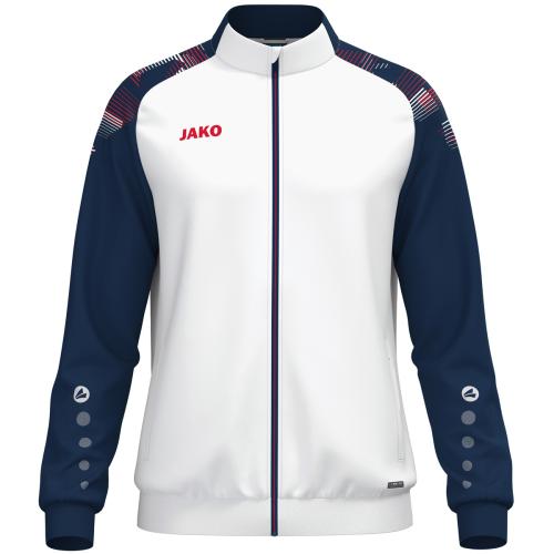 Jako Polyester jacket Sonic - white/seablue/red