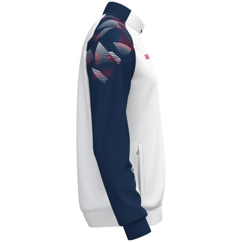 Jako Polyester jacket Sonic - white/seablue/red