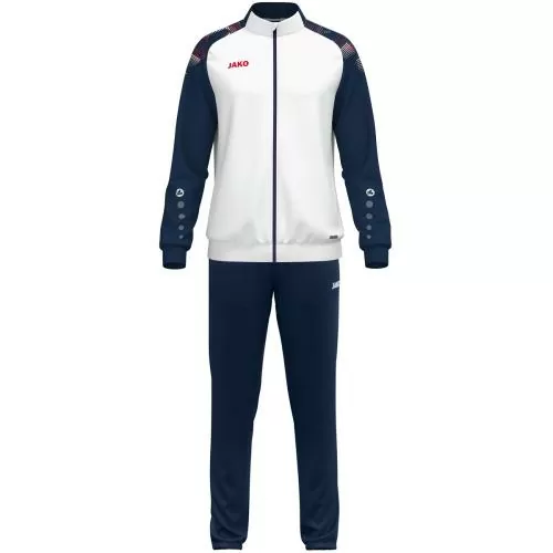 Jako Polyester jacket Sonic - white/seablue/red
