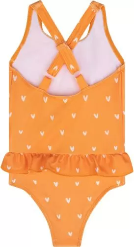 Swim Essentials Badeanzug Mädchen - orange hearts