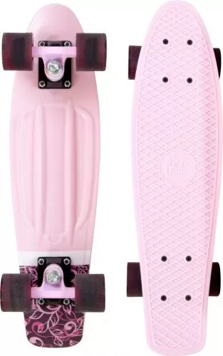 Slide Skateboard Slide Cruiser Board 22-Zoll - pink flower