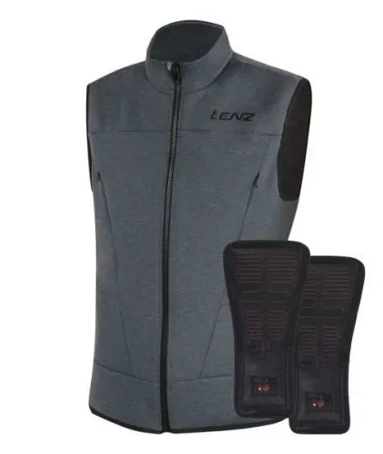 Lenz Heat Vest 2.0 men inkl. 2 Pads - schwarz/grau melange