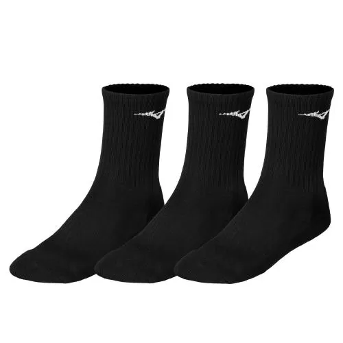 Mizuno Sport Training 3 P Socks 3 Pack - Black/Black/Black