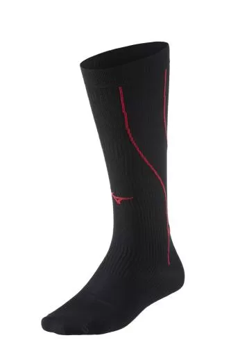 Mizuno Sport Compression Socks - Black/MarsRed