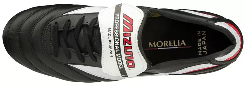Mizuno Sport Morelia II Japan MD Football Footwear - Black/White/Chinese Red
