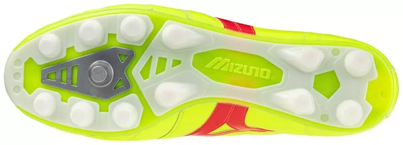 Mizuno Sport Morelia II Elite MD Football Footwear - Safety Yellow/Fiery Coral 2/Safety Yell