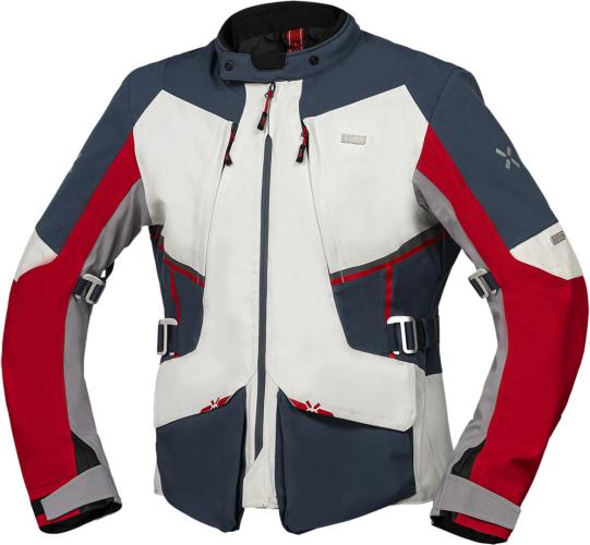 iXS Tourster-STX 1.0 Laminatjacke - hellgrau - blau-rot (Grösse: XL)